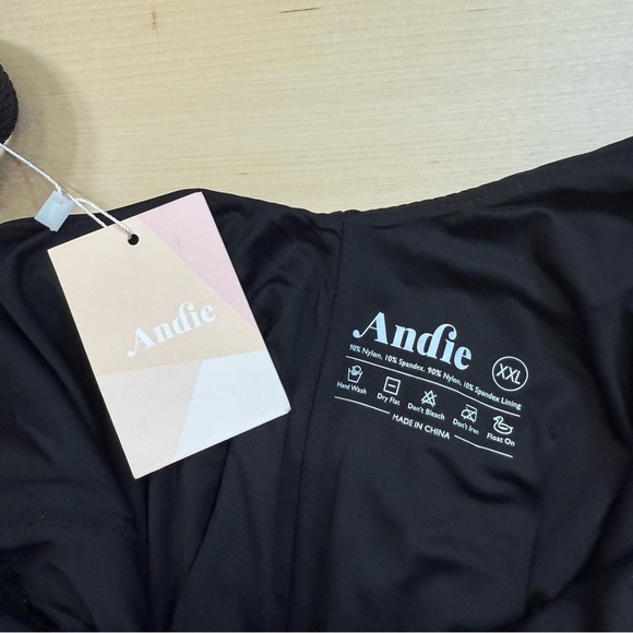 Andie Swim Ibiza One Piece Black Swimsuit Women’s XXL NEW Ribbed - Picture 4 of 6